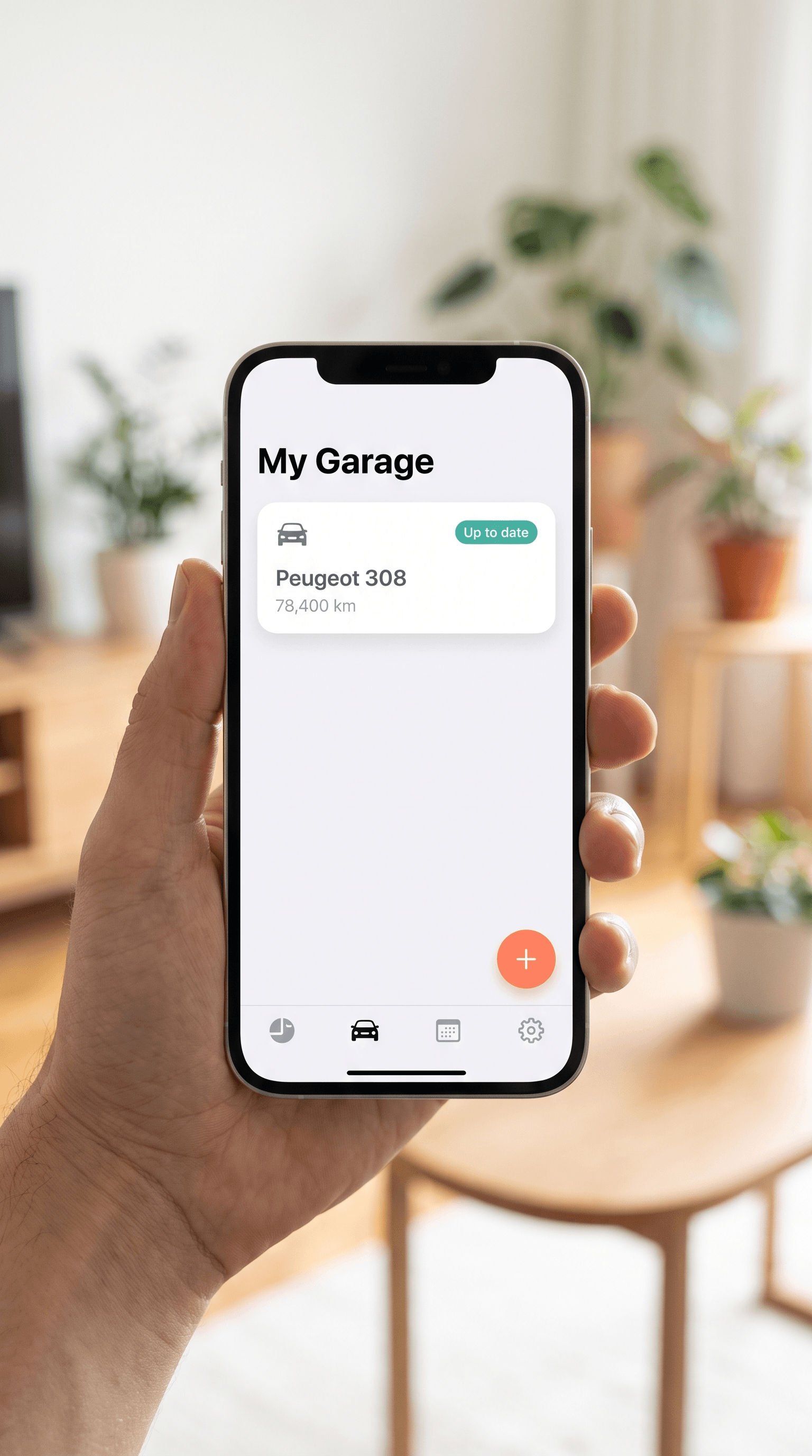 Your garage, at a glance — Maintaina on a phone