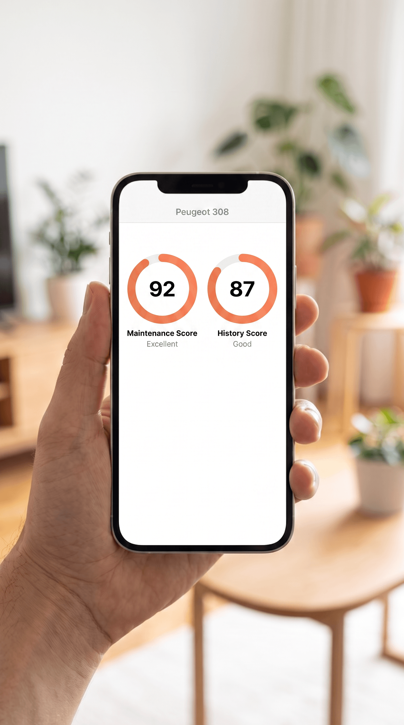 See your Maintenance & History Score — Maintaina on a phone